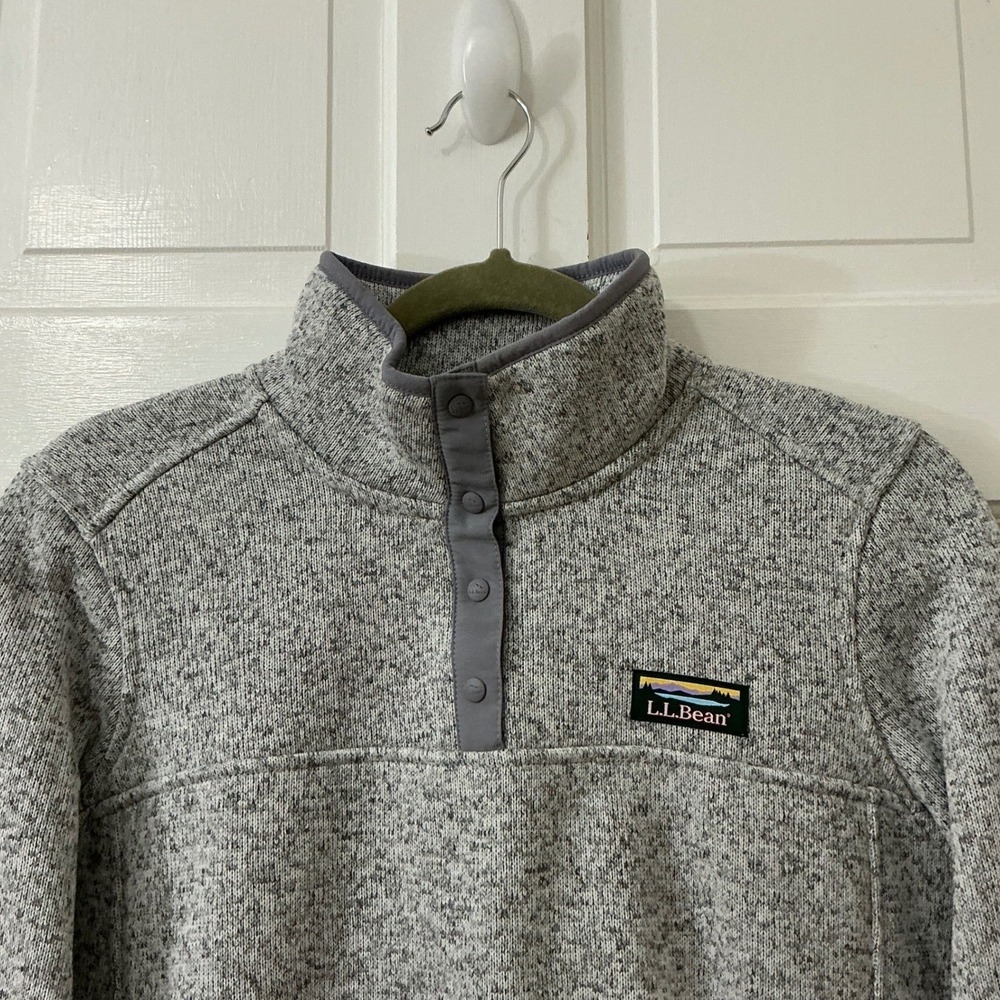 LL Bean Sweater Fleece Pullover Women's M 1/4 Snap Hiking Gorpcore Outdoor NEW